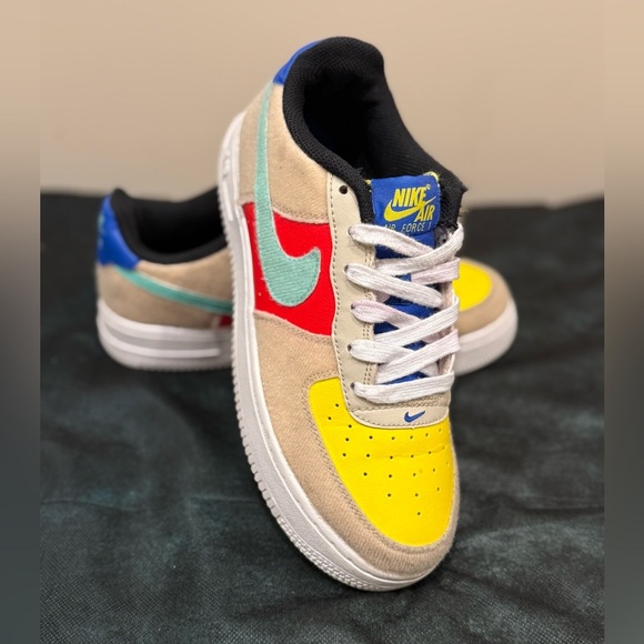 🔥Nike Air Force 1 Colorful Sneakers with Red and Yellow🔥 - Picture 1 of 6
